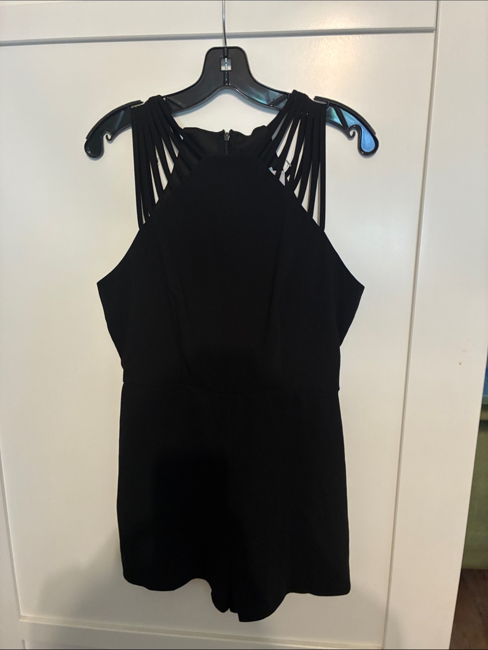She + Sky Black Strappy Halter Romper